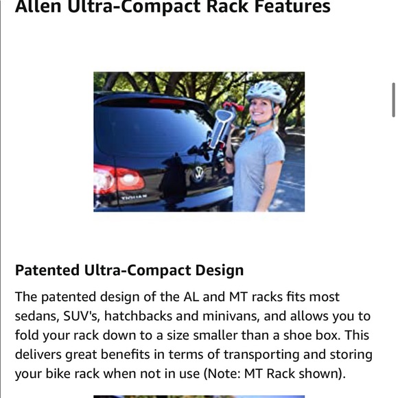 Allen Sports Folding Bicycle Carrier Model MT-1 - Picture 15 of 16